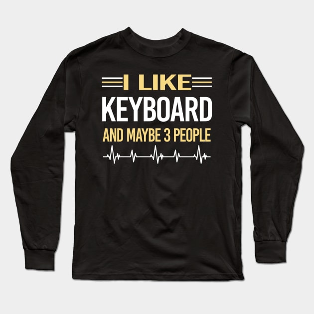 3 People Keyboards Long Sleeve T-Shirt by symptomovertake